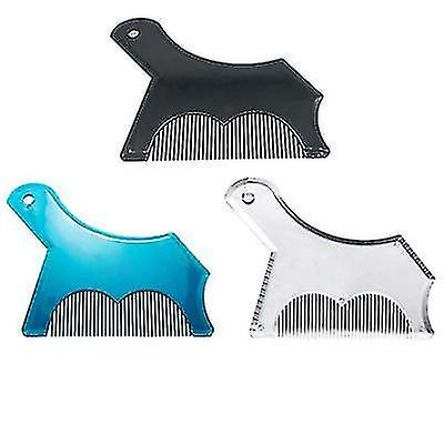 Foto 3 pulgar | Herramienta Para Dar Forma A La Barba  Plantilla  Peine  Color Azul - Venta Internacional.