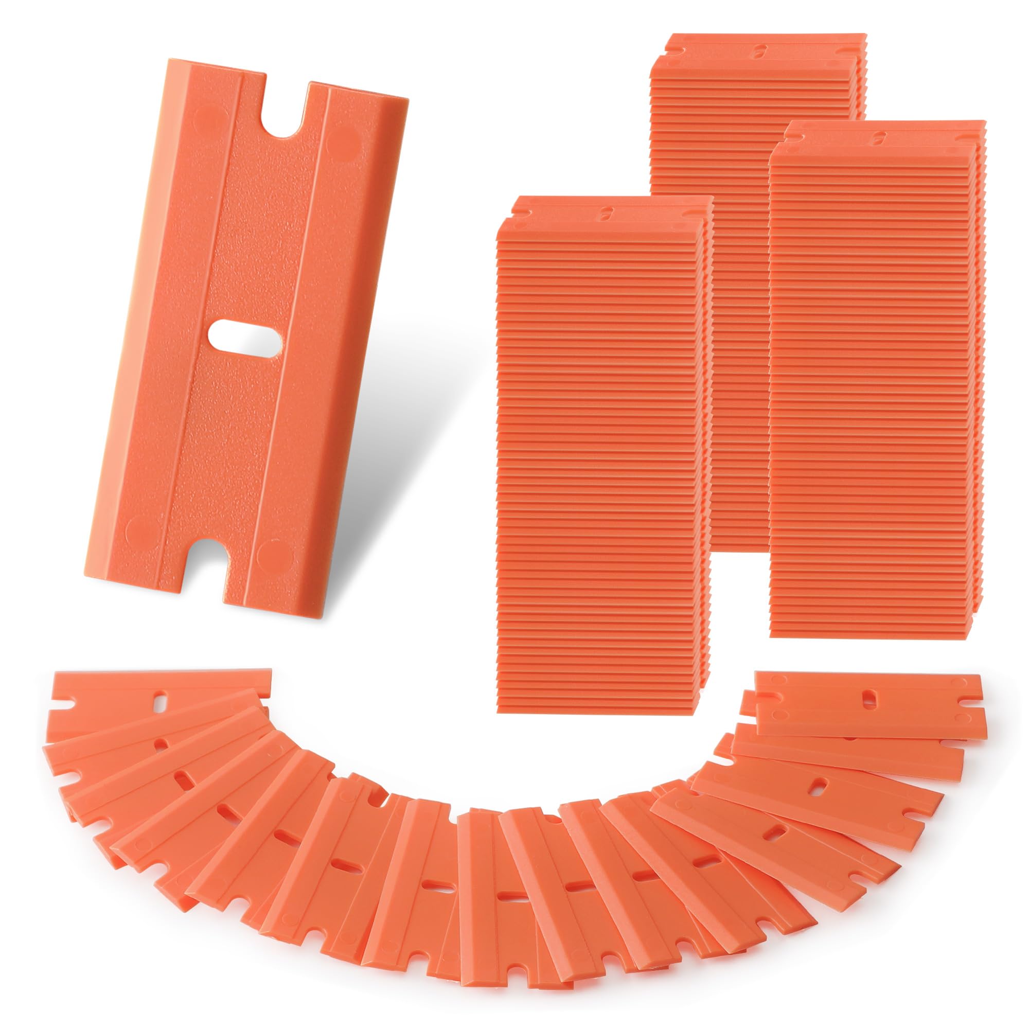 Foto 2 pulgar | Cuchillas De Afeitar De Plástico Workpro, Paquete De 200 Unidades, De Doble Filo, Color Naranja - Venta Internacional.