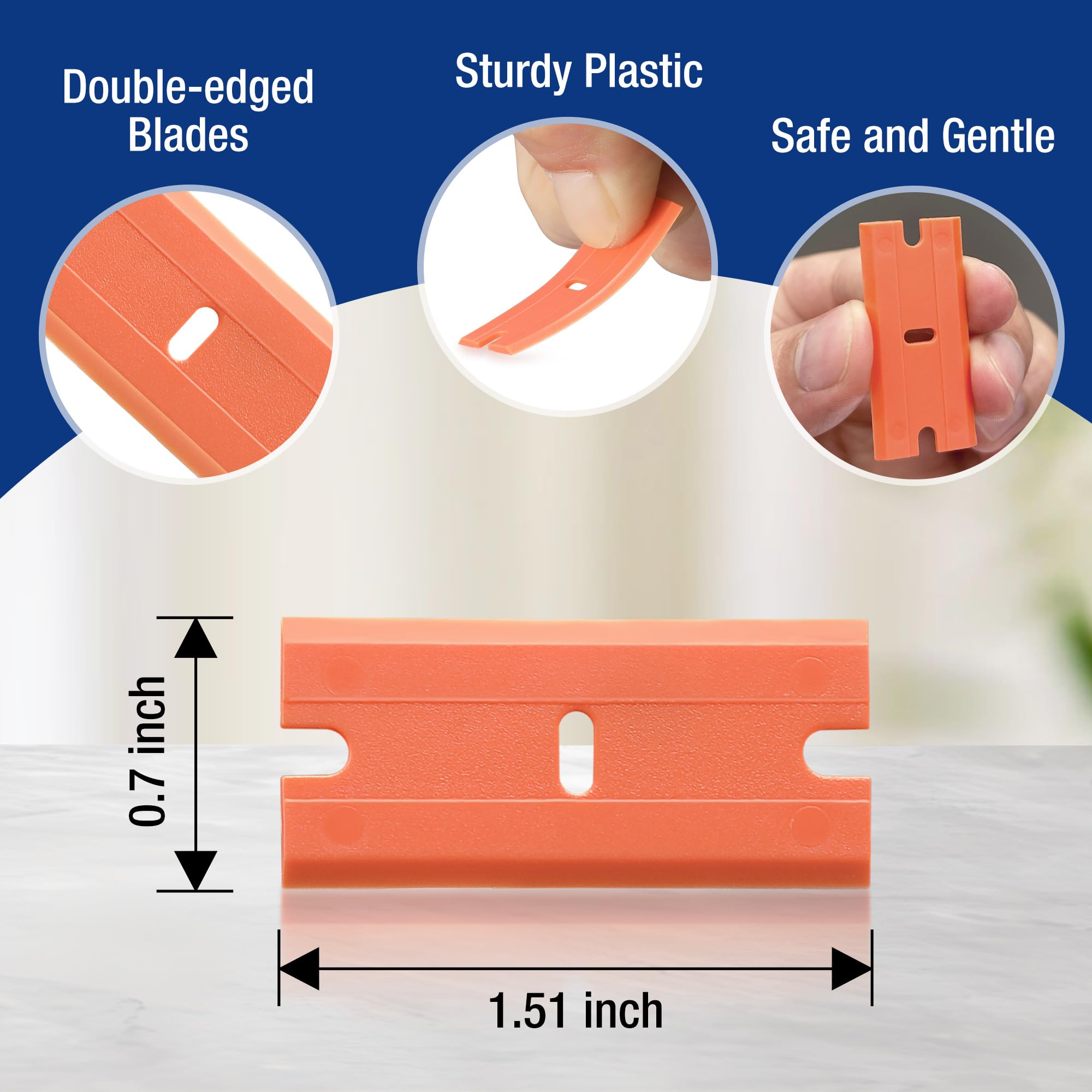 Foto 3 pulgar | Cuchillas De Afeitar De Plástico Workpro, Paquete De 200 Unidades, De Doble Filo, Color Naranja - Venta Internacional.