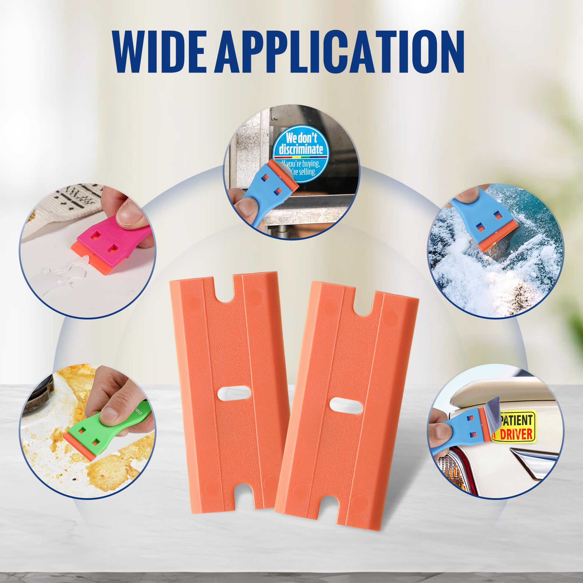 Foto 5 pulgar | Cuchillas De Afeitar De Plástico Workpro, Paquete De 200 Unidades, De Doble Filo, Color Naranja - Venta Internacional.