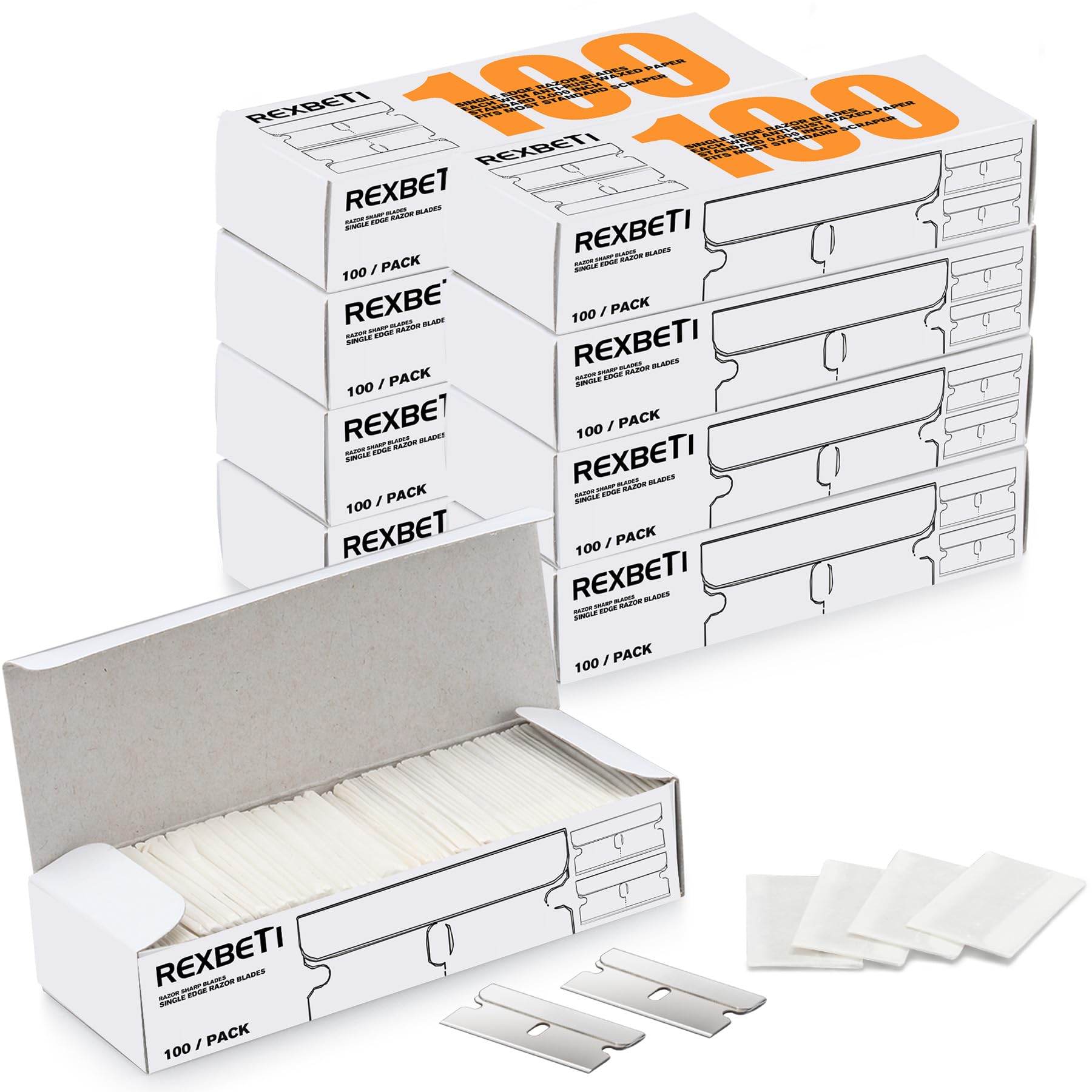 Rascador Industrial Razor Blades Rexbeti De Un Solo Filo, 800 Unidades - Venta Internacional.