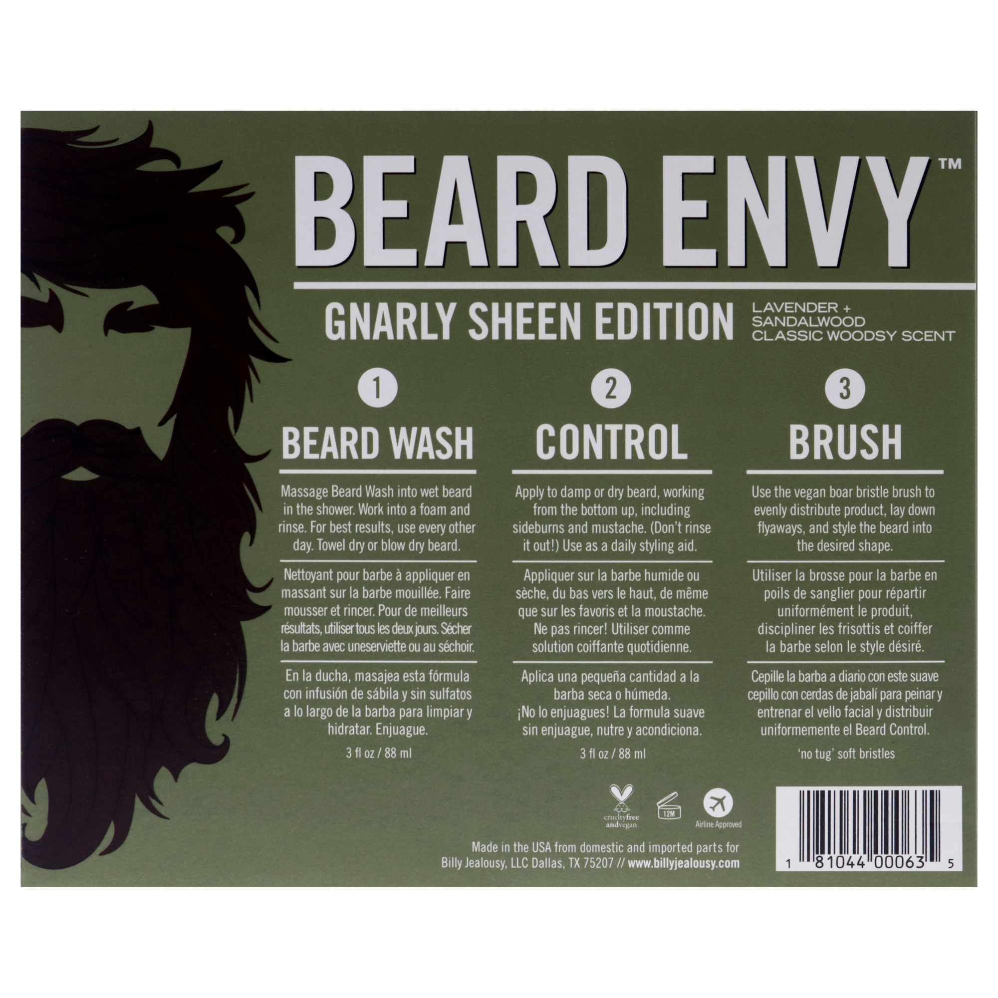 Foto 5 | Kit De Jabón Para Barba Beard Envy Billy Jealousy, 89 Ml, 3 Unidades, Para Hombre - Venta Internacional.