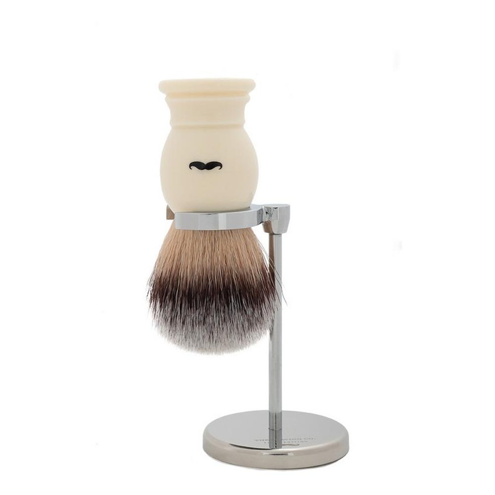 Foto 2 pulgar | Kit The Shaving Co Brocha Afeitar Color Marfil Y Base Acero