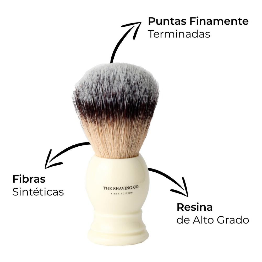 Foto 4 pulgar | Kit The Shaving Co Brocha Afeitar Color Marfil Y Base Acero