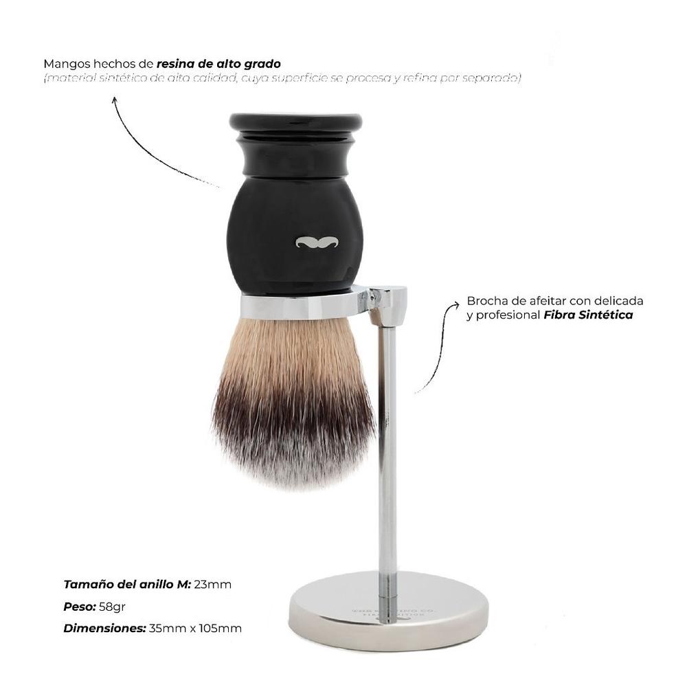 Foto 2 | Kit The Shaving Co Brocha Afeitar Negra Con Base De Acero