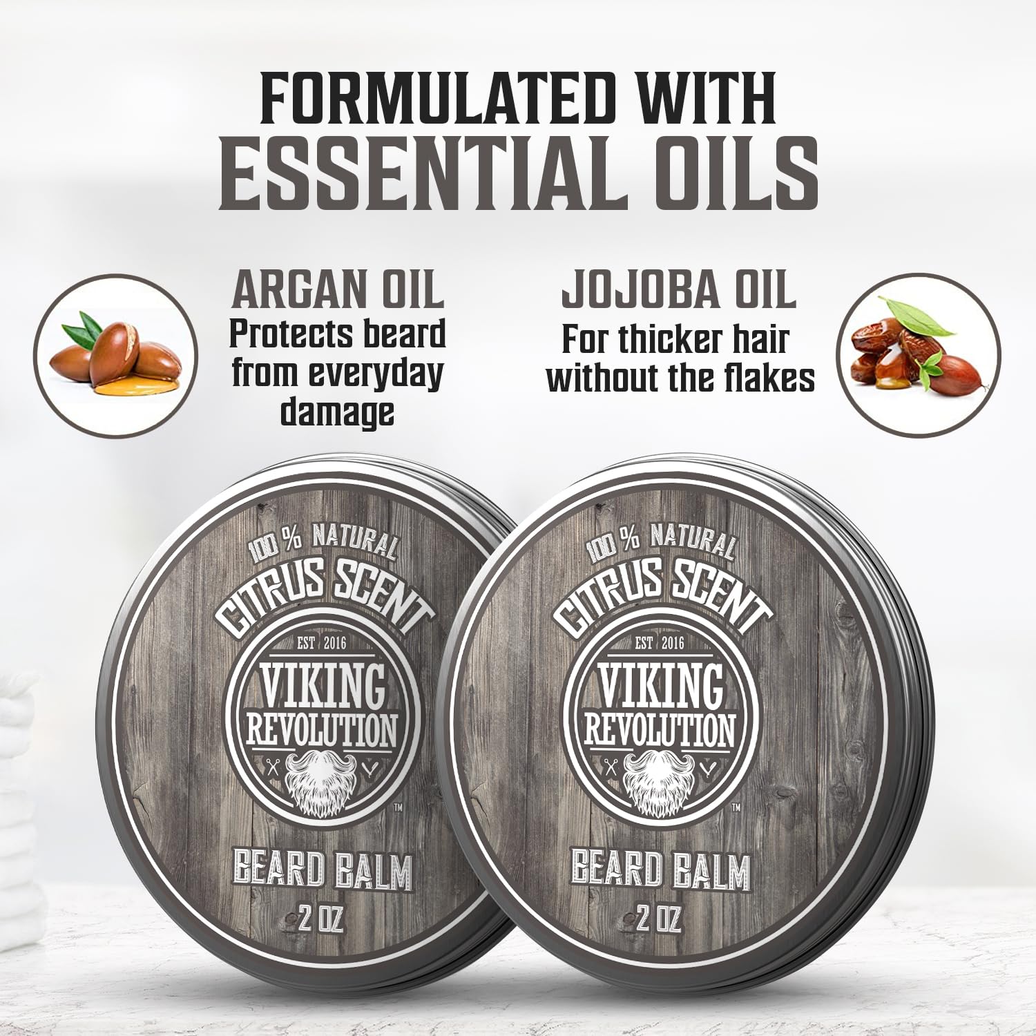 Foto 4 pulgar | Bálsamo Para Barba Viking Revolution Citrus Con Aceite De Argán, 60 Ml, Paquete De 2 - Venta Internacional.