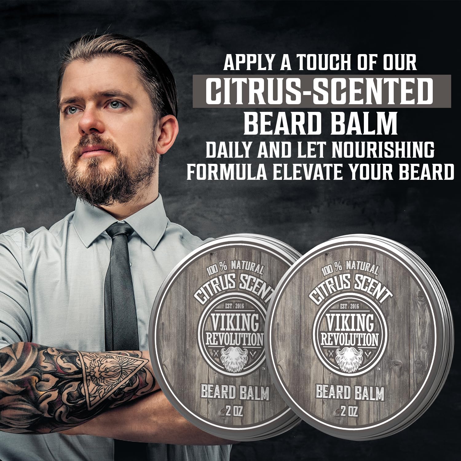 Foto 7 pulgar | Bálsamo Para Barba Viking Revolution Citrus Con Aceite De Argán, 60 Ml, Paquete De 2 - Venta Internacional.