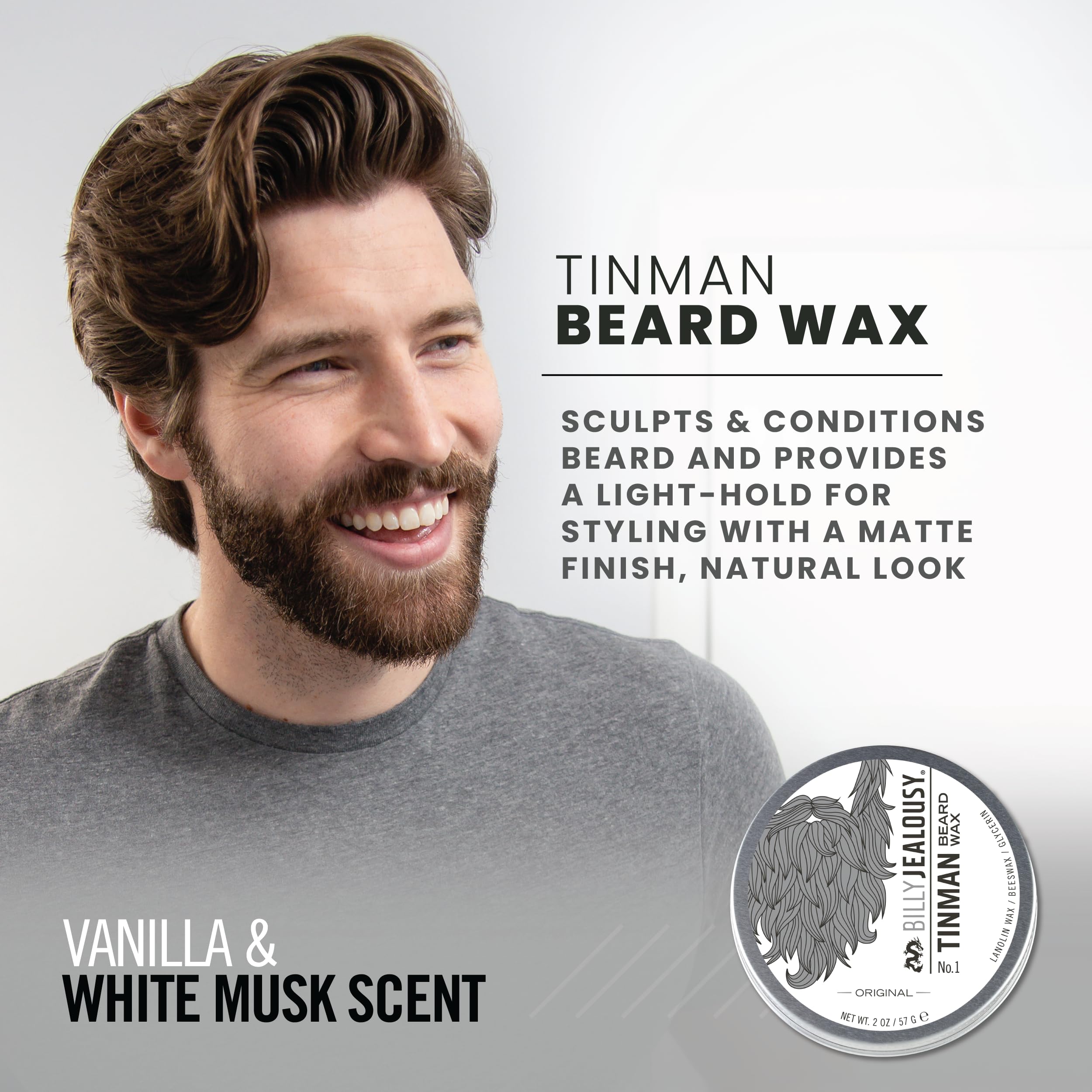 Foto 3 pulgar | Cera Para Barba Billy Jealousy Tinman Light Hold, Acabado Mate, 60 Ml - Venta Internacional.