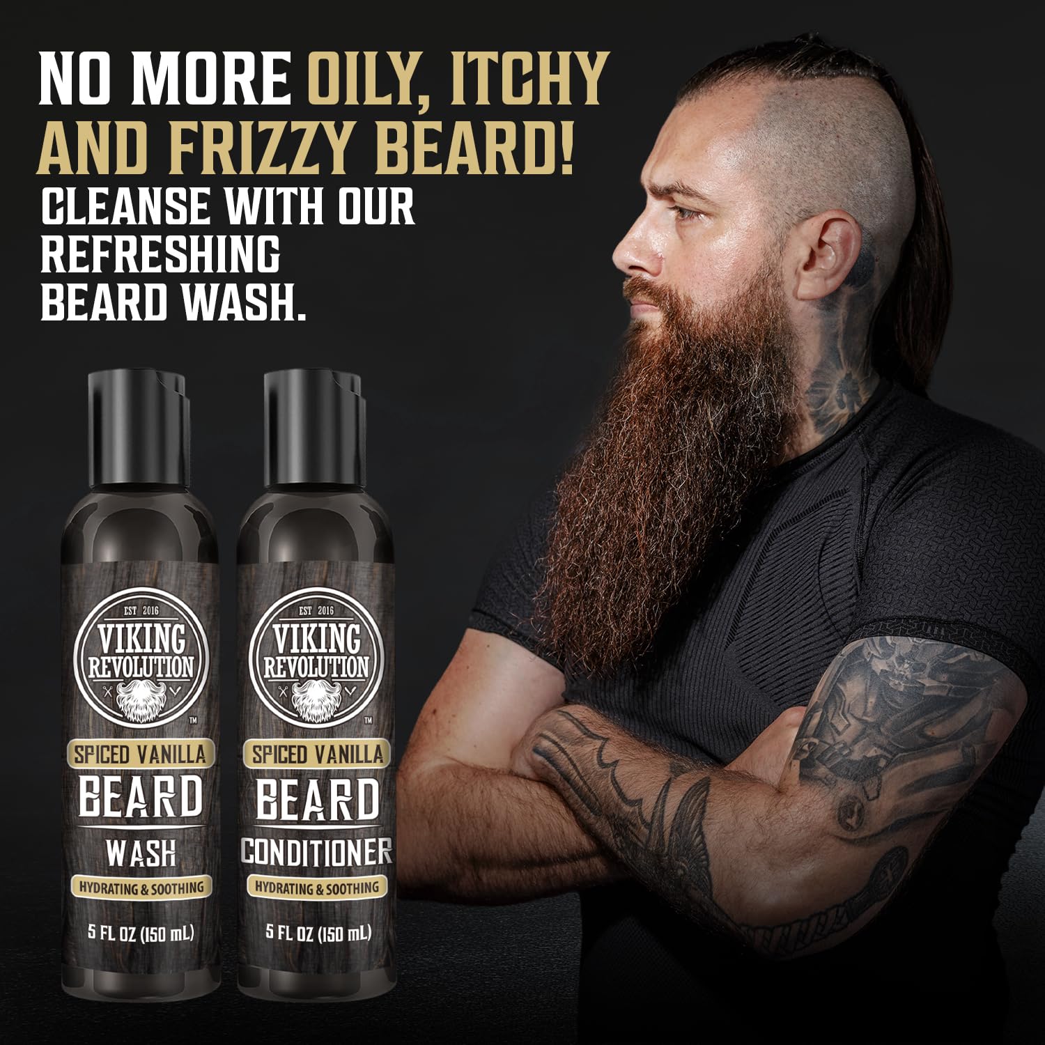 Foto 4 pulgar | Limpiador Y Acondicionador Para Barba Viking Revolution 150 Ml - Venta Internacional.