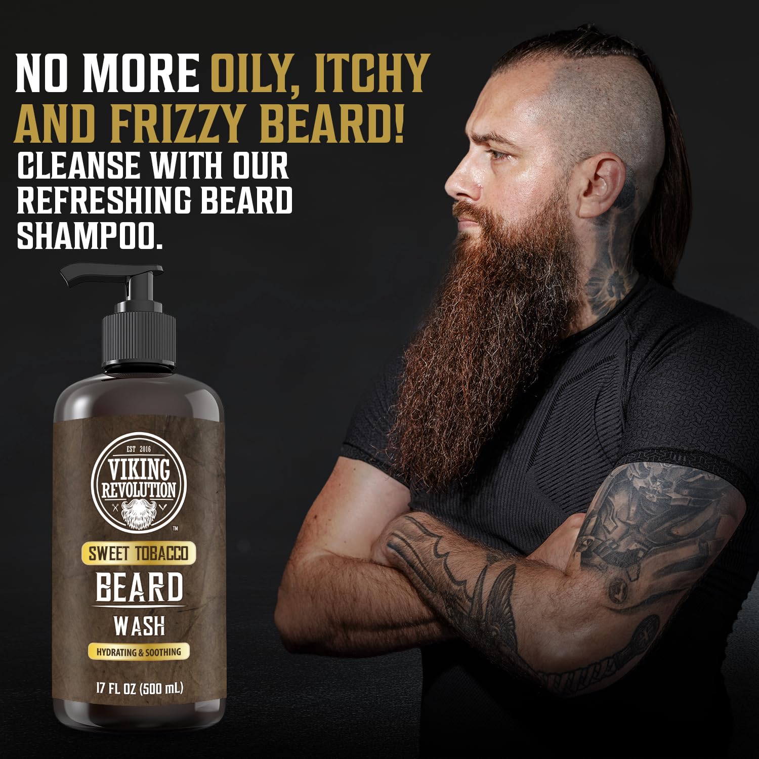 Foto 4 pulgar | Limpiador Y Acondicionador Para Barba Viking Revolution 500 Ml - Venta Internacional.