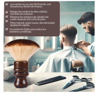Foto 5 | Brocha Para Afeitar Barber Madera Con Tazón De Jabón Afeitar