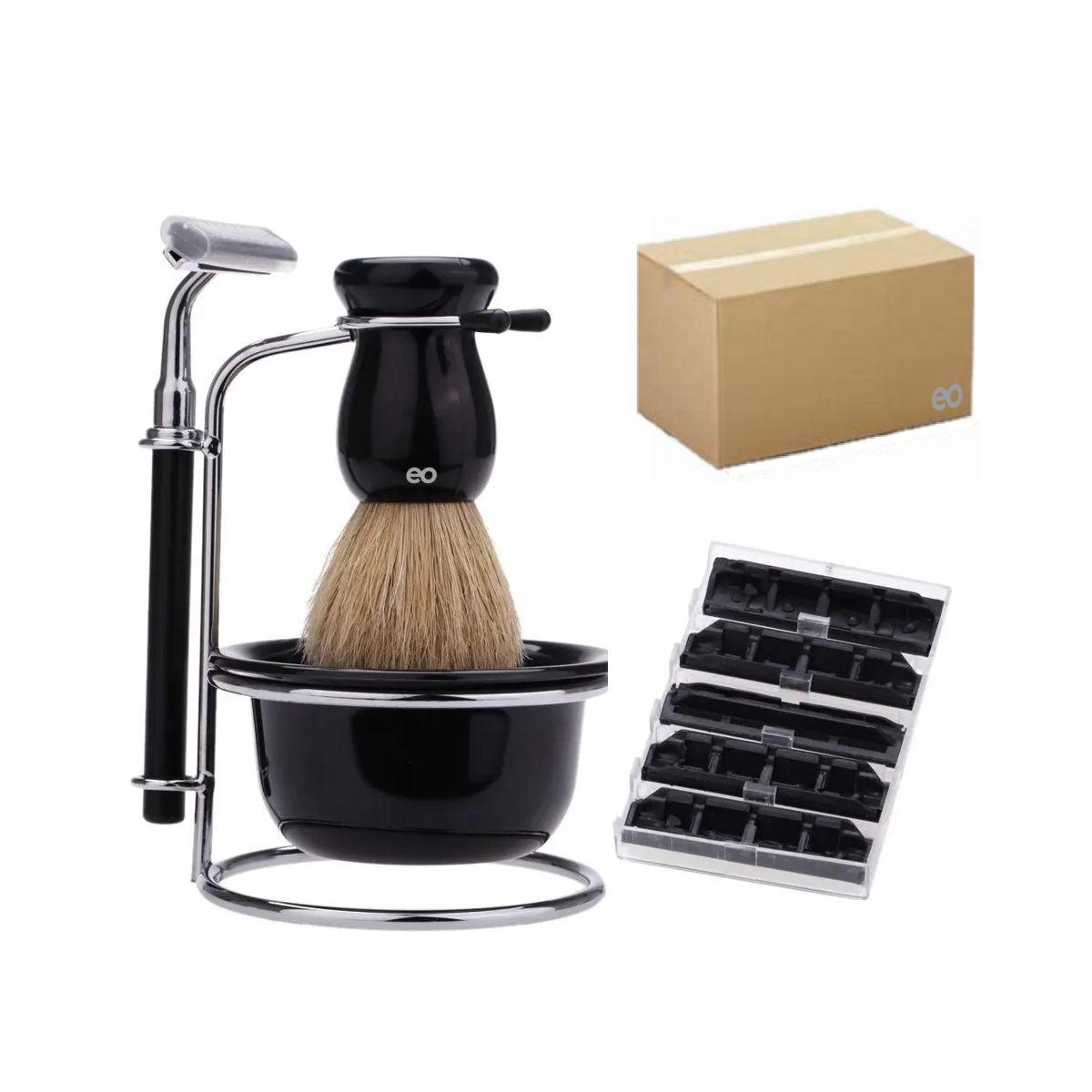 Foto 2 pulgar | Kit Para Rasurar Hombre Para Afeitar Eo Safe Imports Esi-19294 Negro