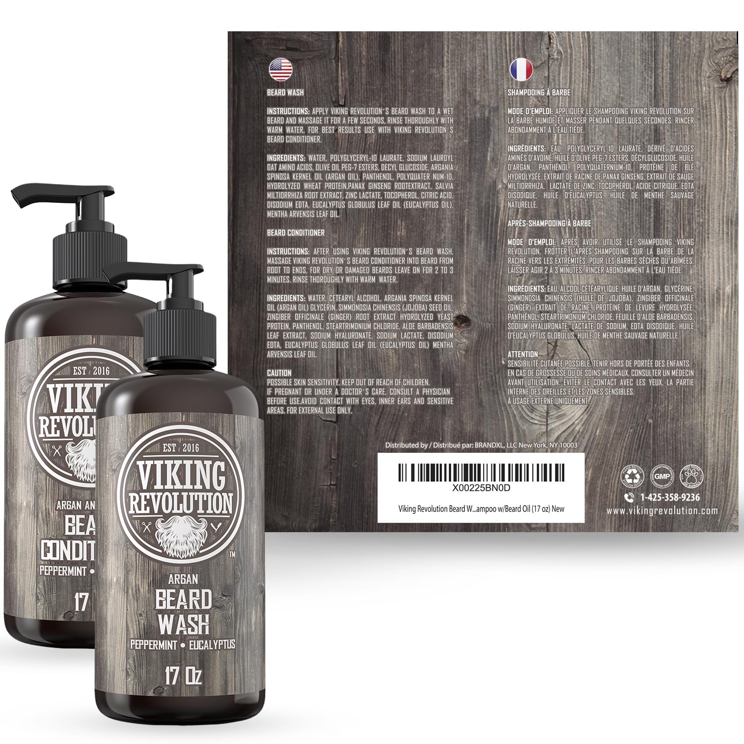 Foto 7 pulgar | Set De Jabón Y Acondicionador Para Barba Viking Revolution Con Argán Y Jojoba - Venta Internacional.