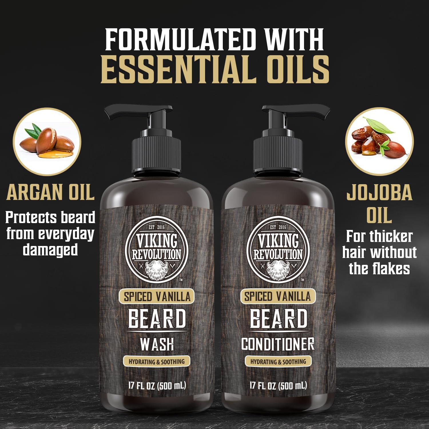 Foto 5 | Limpiador Y Acondicionador Para Barba Viking Revolution, 500 Ml, Vainilla Especiada - Venta Internacional.