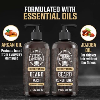 Foto 5 | Limpiador Y Acondicionador Para Barba Viking Revolution, 500 Ml, Vainilla Especiada - Venta Internacional.