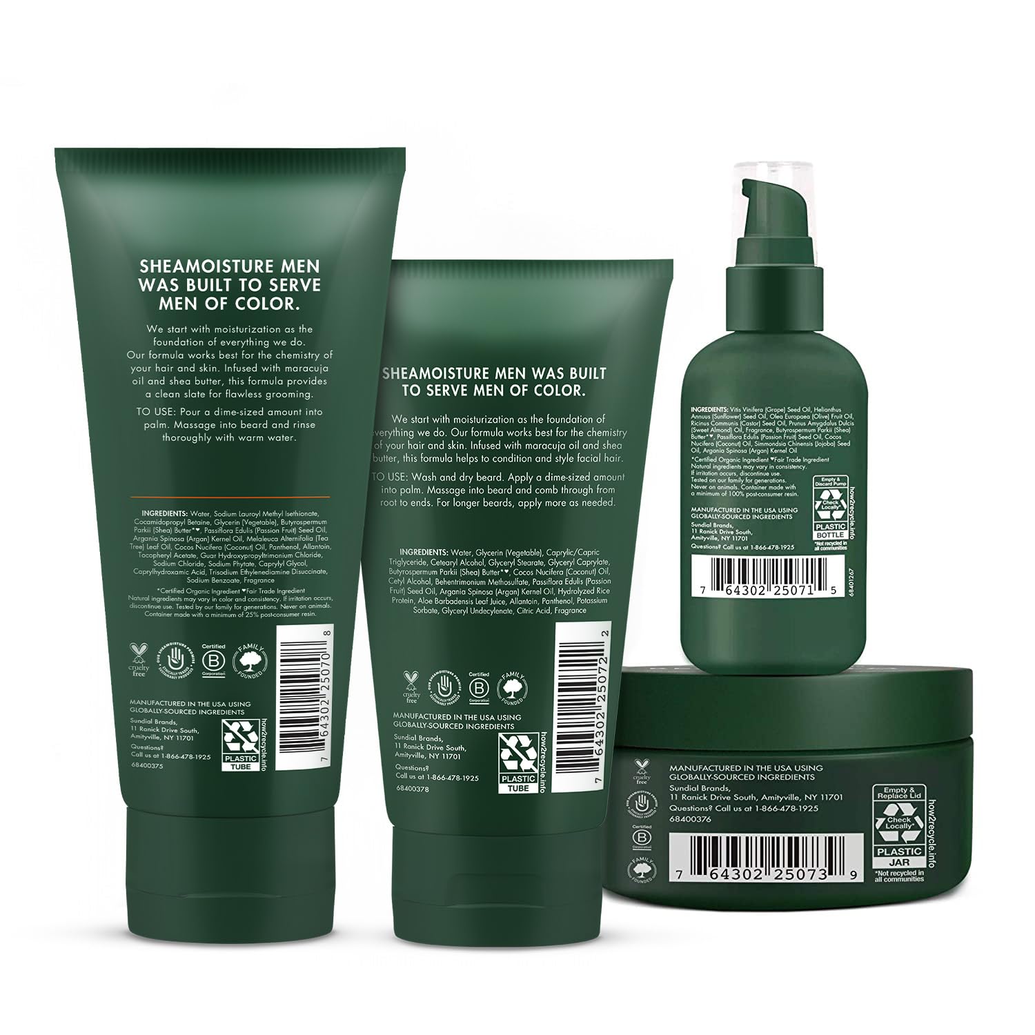 Foto 2 | Kit De Cuidado De Barba Sheamoisture Para Hombre Con Jabón, Bálsamo, Aceite Y Acondicionador - Venta Internacional.