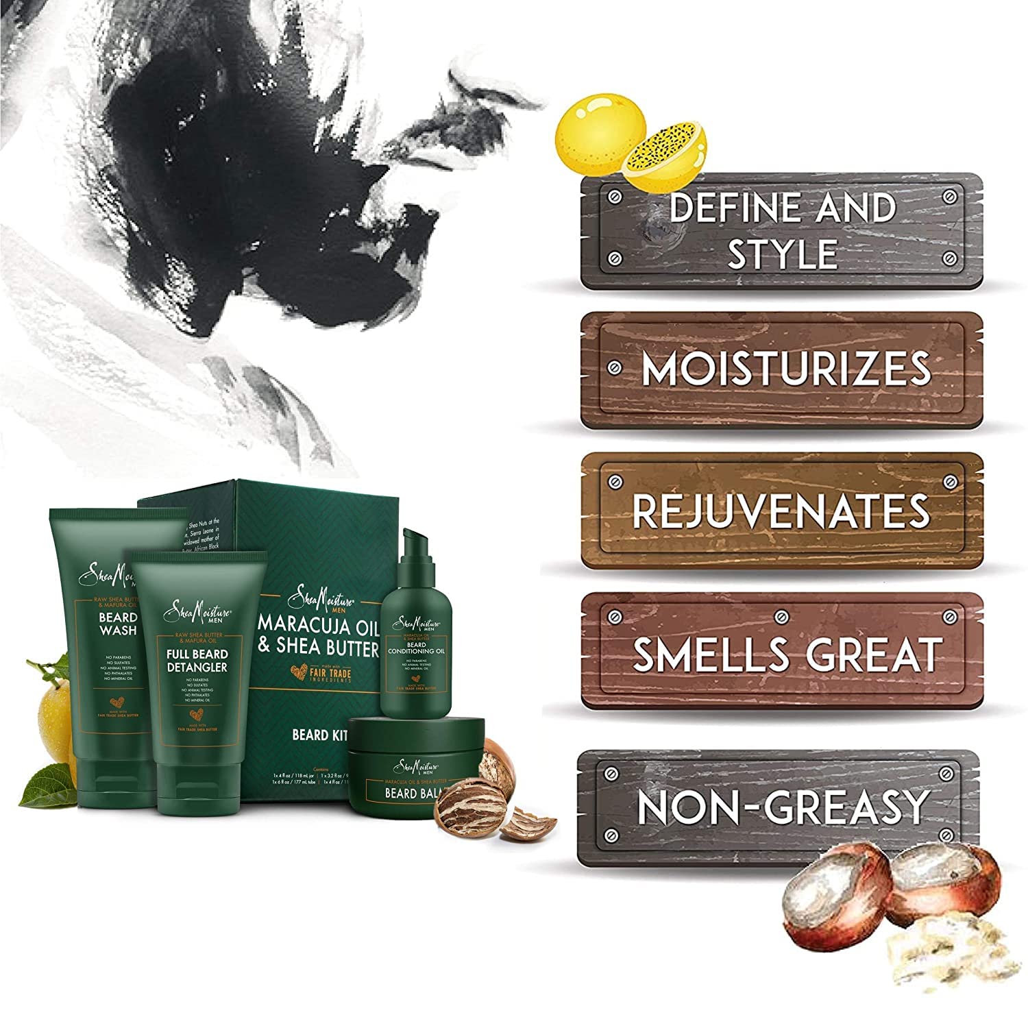 Foto 4 pulgar | Kit De Cuidado De Barba Sheamoisture Para Hombre Con Jabón, Bálsamo, Aceite Y Acondicionador - Venta Internacional.