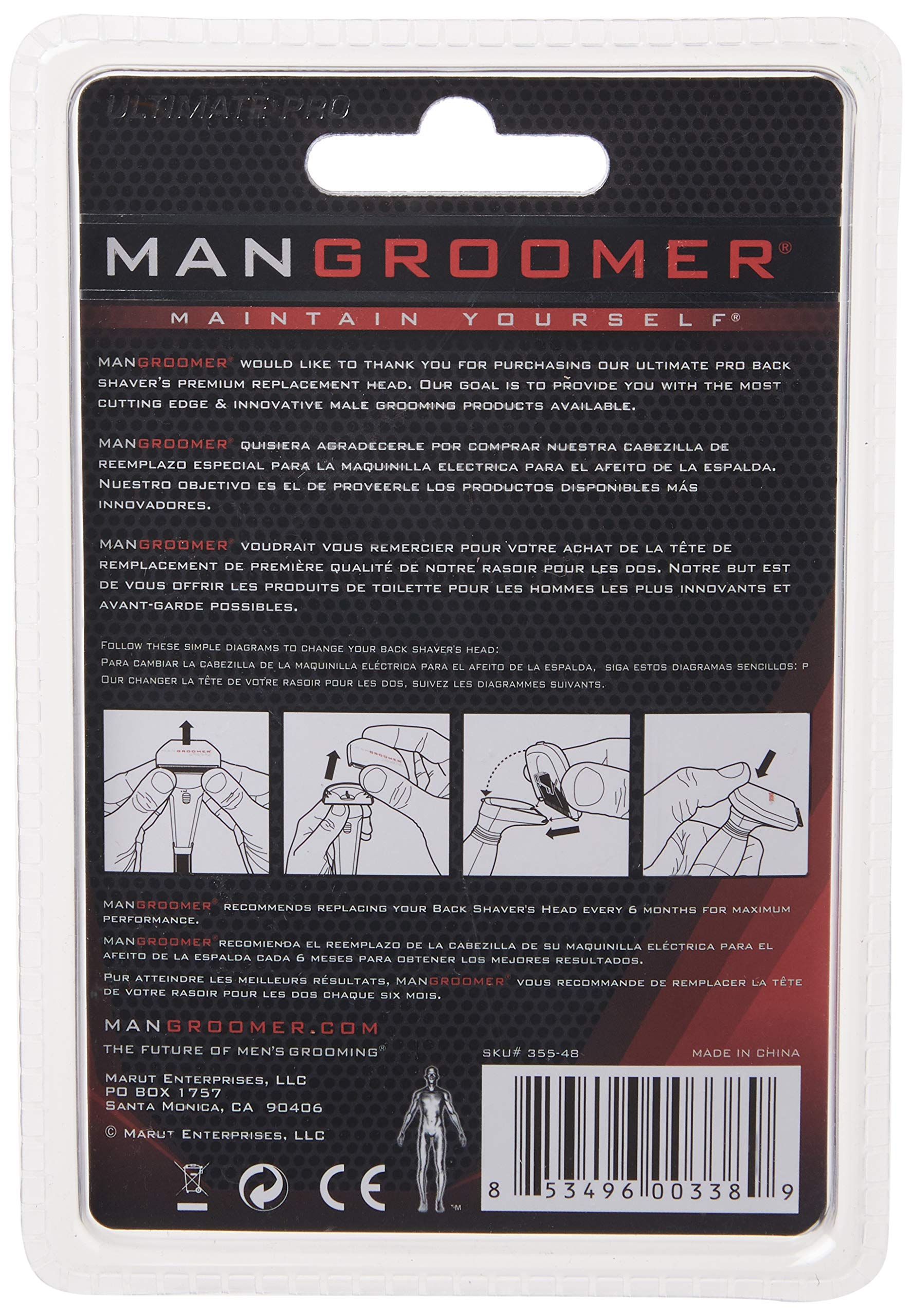 Foto 4 pulgar | Afeitadora De Espalda Mangroomer Ultimate Pro Con Cuchilla De Repuesto - Venta Internacional.