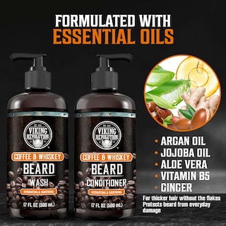 Foto 3 | Set De Jabón Y Acondicionador Para Barba Viking Revolution Con Aroma A Café Y Whisky, 500 Ml - Venta Internacional.