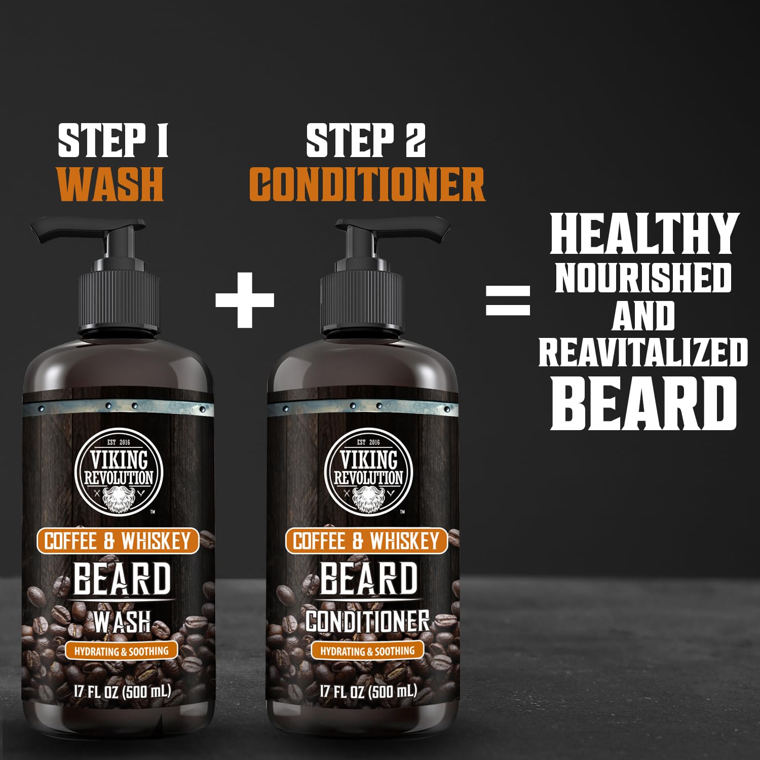 Foto 8 pulgar | Set De Jabón Y Acondicionador Para Barba Viking Revolution Con Aroma A Café Y Whisky, 500 Ml - Venta Internacional.