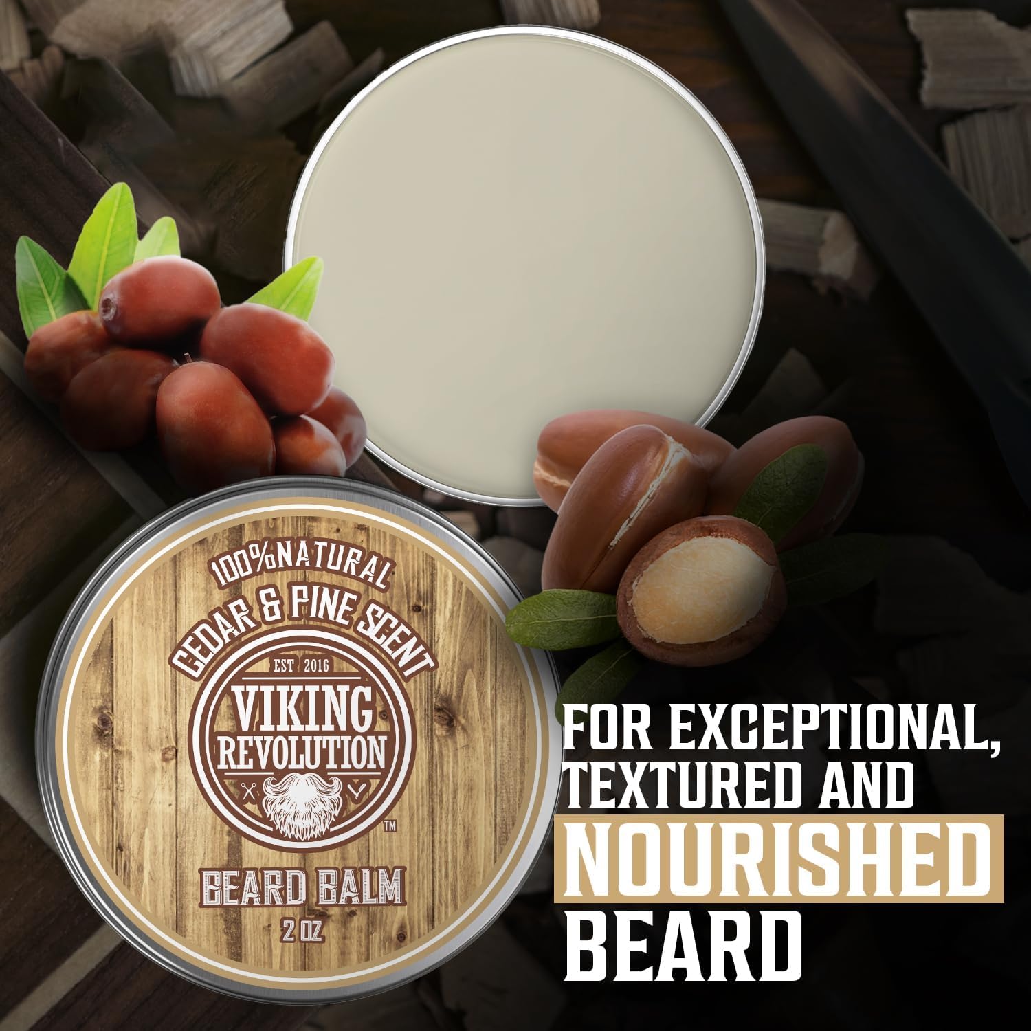Foto 6 pulgar | Bálsamo Para Barba Viking Revolution De Cedro Y Pino Con Aceite De Argán, 60 Ml - Venta Internacional.