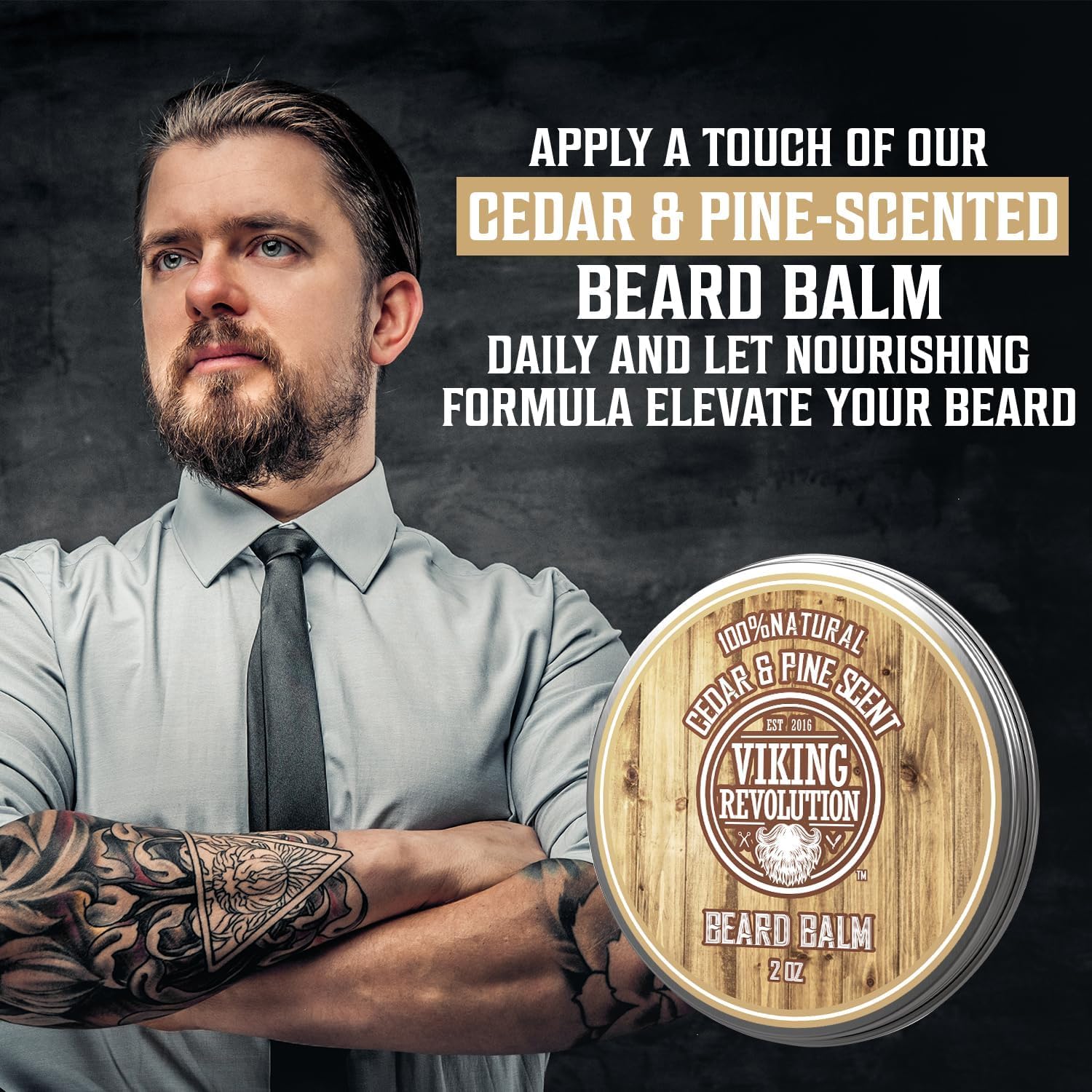 Foto 7 pulgar | Bálsamo Para Barba Viking Revolution De Cedro Y Pino Con Aceite De Argán, 60 Ml - Venta Internacional.