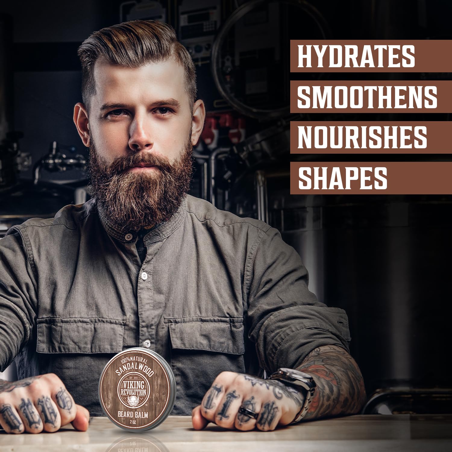 Foto 2 | Bálsamo Para Barba Viking Revolution Sandalwood Con Aceite De Argán 60 Ml - Venta Internacional.