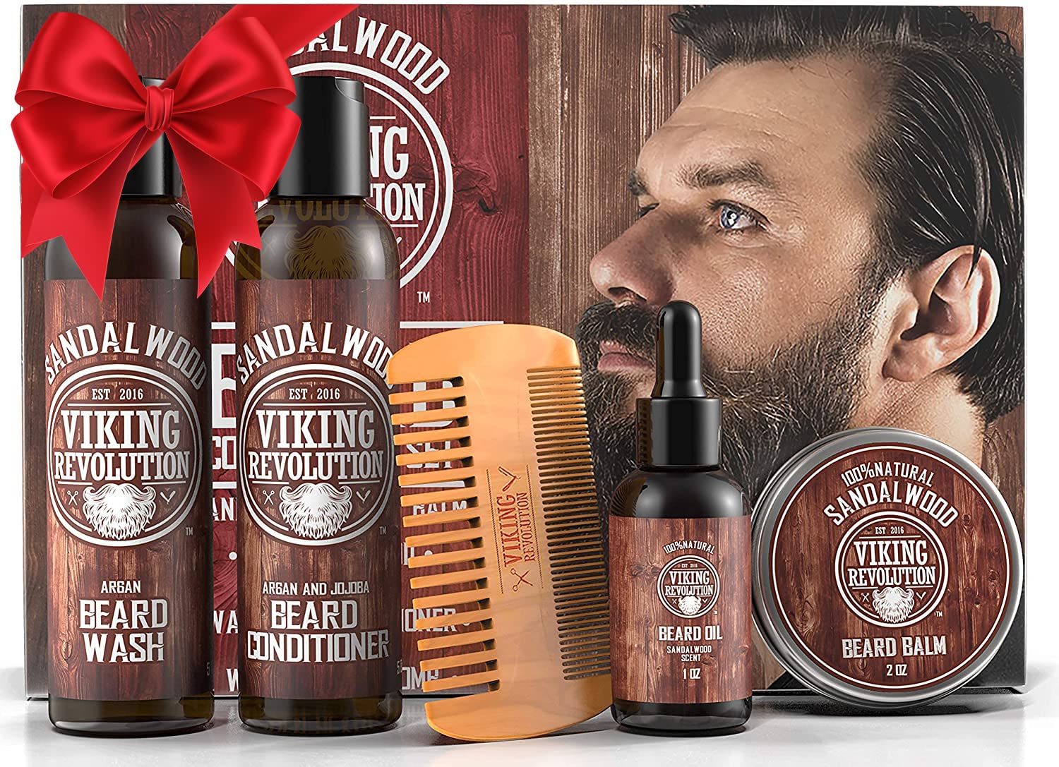 Foto 2 pulgar | Kit De Cuidado De Barba Viking Revolution Ultimate Con Sándalo - Venta Internacional.