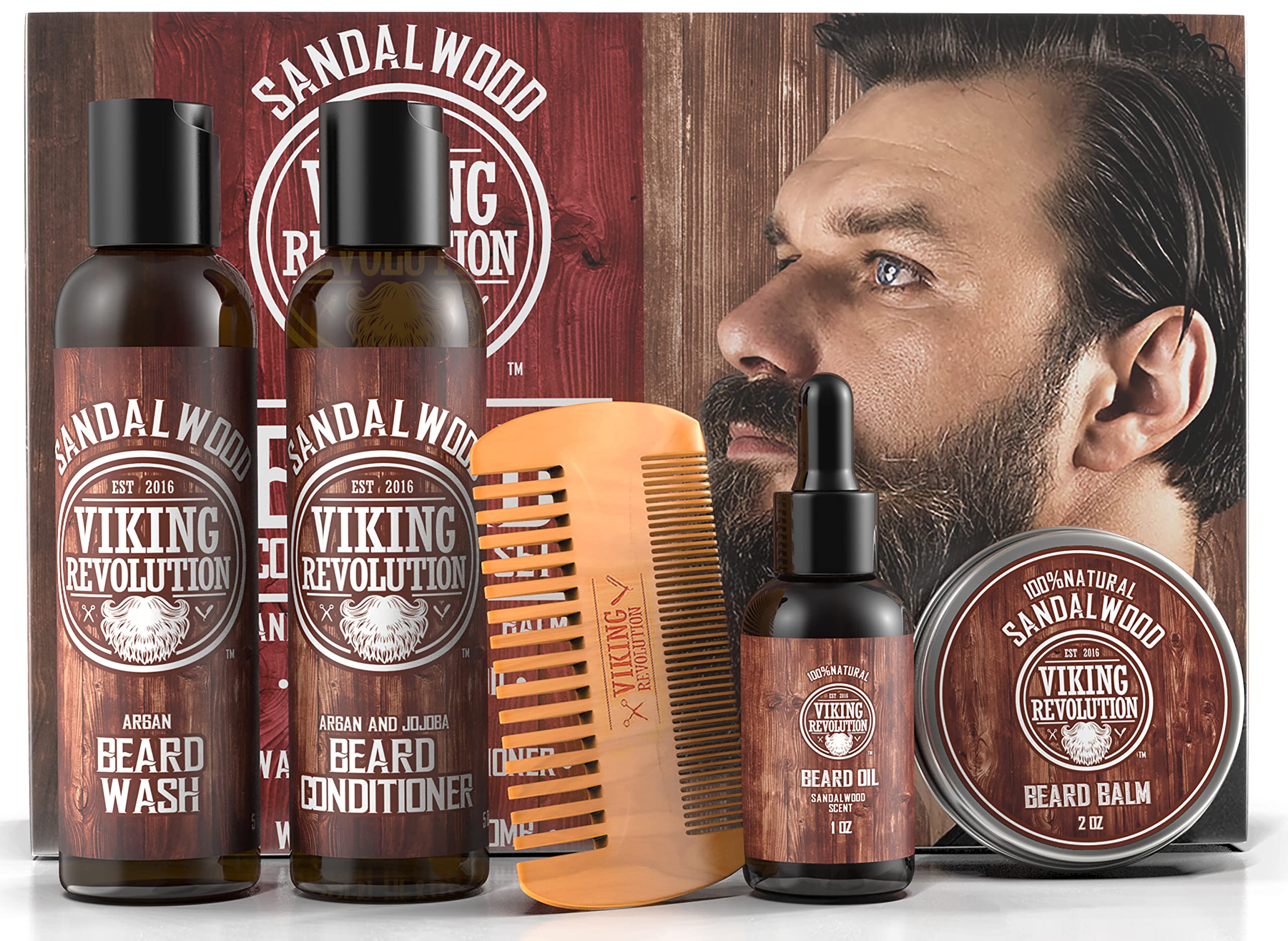 Foto 6 pulgar | Kit De Cuidado De Barba Viking Revolution Ultimate Con Sándalo - Venta Internacional.