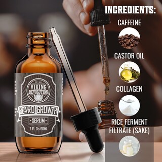 Foto 7 | Kit Para El Crecimiento De Barba Viking Revolution Con Aceite, Bálsamo, Sérum Y Peine - Venta Internacional.