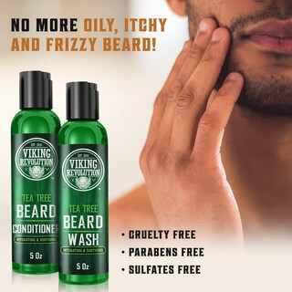 Foto 2 | Set De Limpiador Y Acondicionador Para Barba Viking Revolution Tea Tree - Venta Internacional.