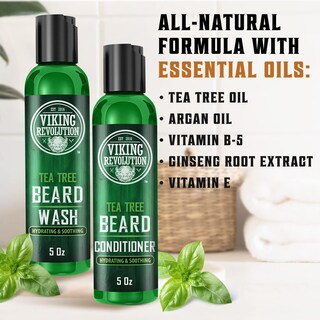 Foto 3 | Set De Limpiador Y Acondicionador Para Barba Viking Revolution Tea Tree - Venta Internacional.