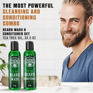 Foto 4 | Set De Limpiador Y Acondicionador Para Barba Viking Revolution Tea Tree - Venta Internacional.