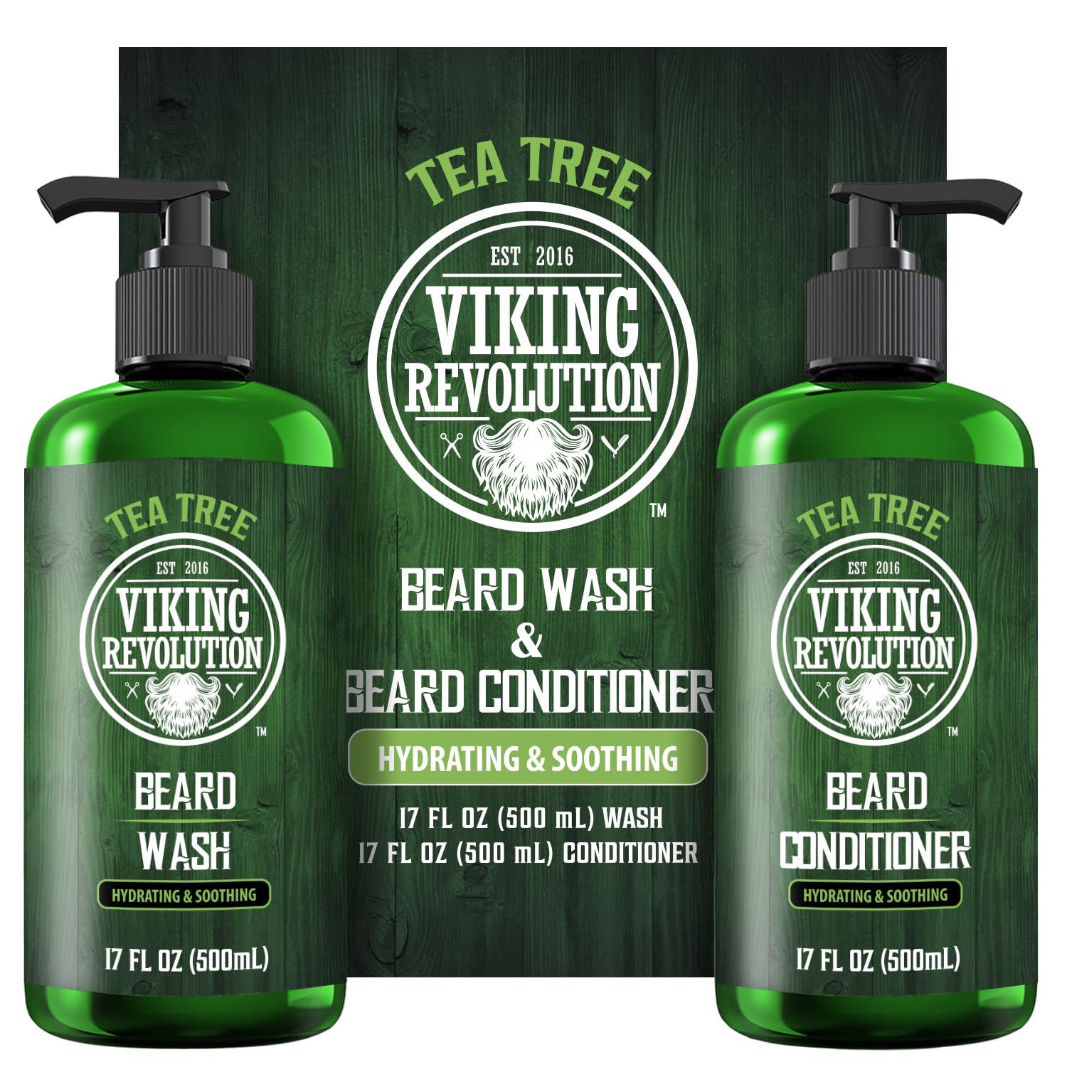 Foto 1 | Set De Jabón Y Acondicionador Para Barba Viking Revolution Con Aceite De Árbol De Té - Venta Internacional.