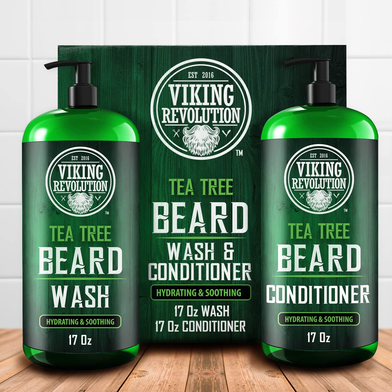 Foto 6 pulgar | Set De Jabón Y Acondicionador Para Barba Viking Revolution Con Aceite De Árbol De Té - Venta Internacional.