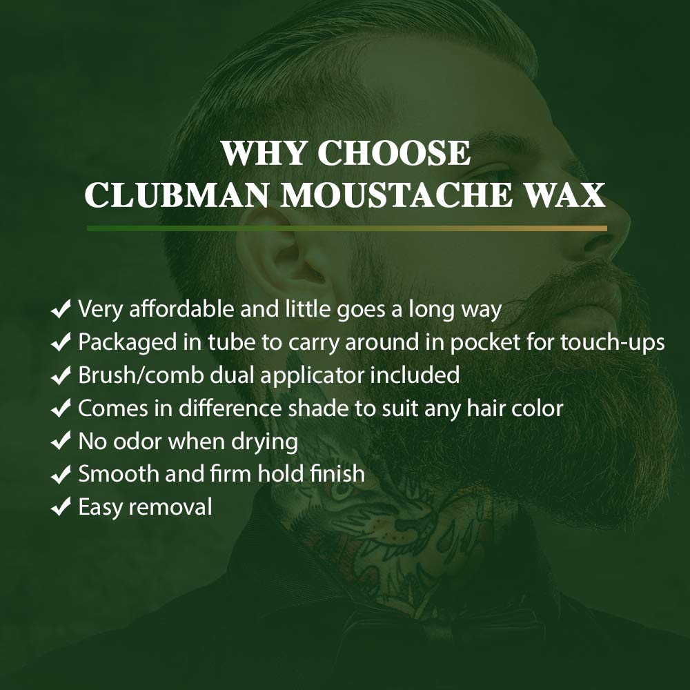 Foto 3 | Paquete Para Colgar Moustache Wax Clubman  Color Neutro  15 Ml  3 Paquetes - Venta Internacional.