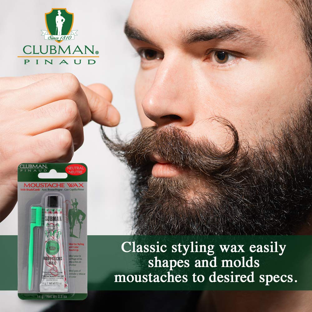 Foto 7 | Paquete Para Colgar Moustache Wax Clubman  Color Neutro  15 Ml  3 Paquetes - Venta Internacional.
