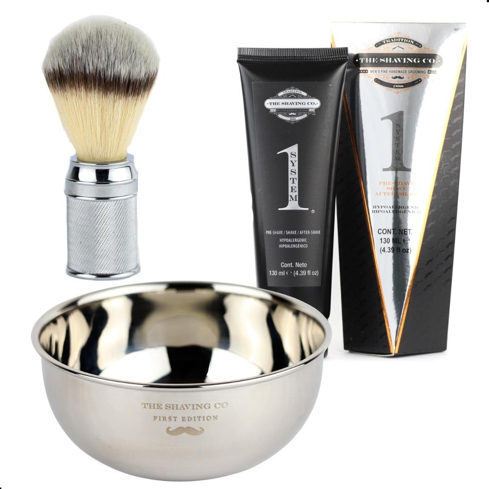 Kit Afeitado The Shaving Co Broch Acero Vasija One System