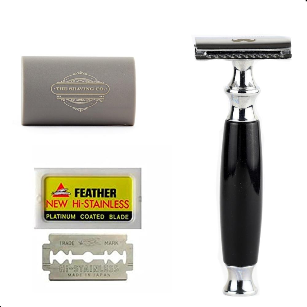 Pack Afeitado The Shaving Co Rastrillo + Navajas + Protector