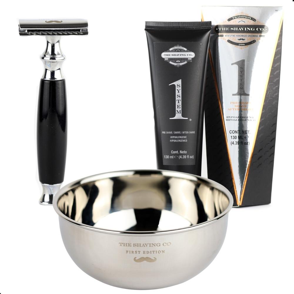 Kit Afeitado The Shaving Co Rastrillo + Bowl + One System