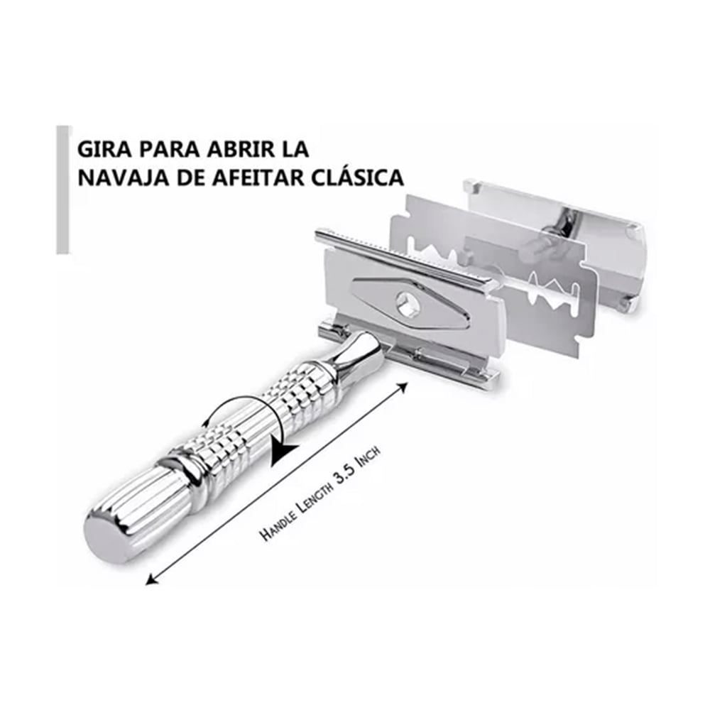 Foto 4 pulgar | Maquinilla De Afeitar De Acero Inoxidable De Doble Filo - Venta Internacional.