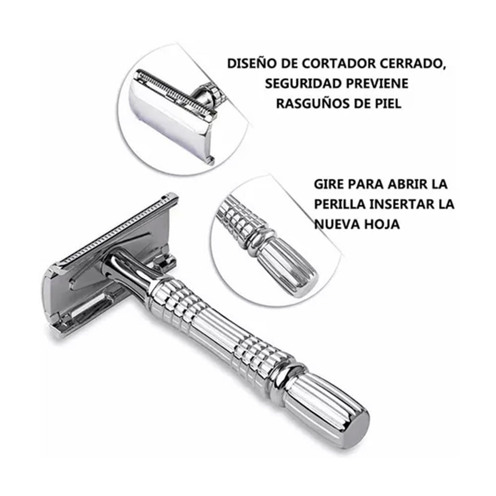 Foto 5 pulgar | Maquinilla De Afeitar De Acero Inoxidable De Doble Filo - Venta Internacional.