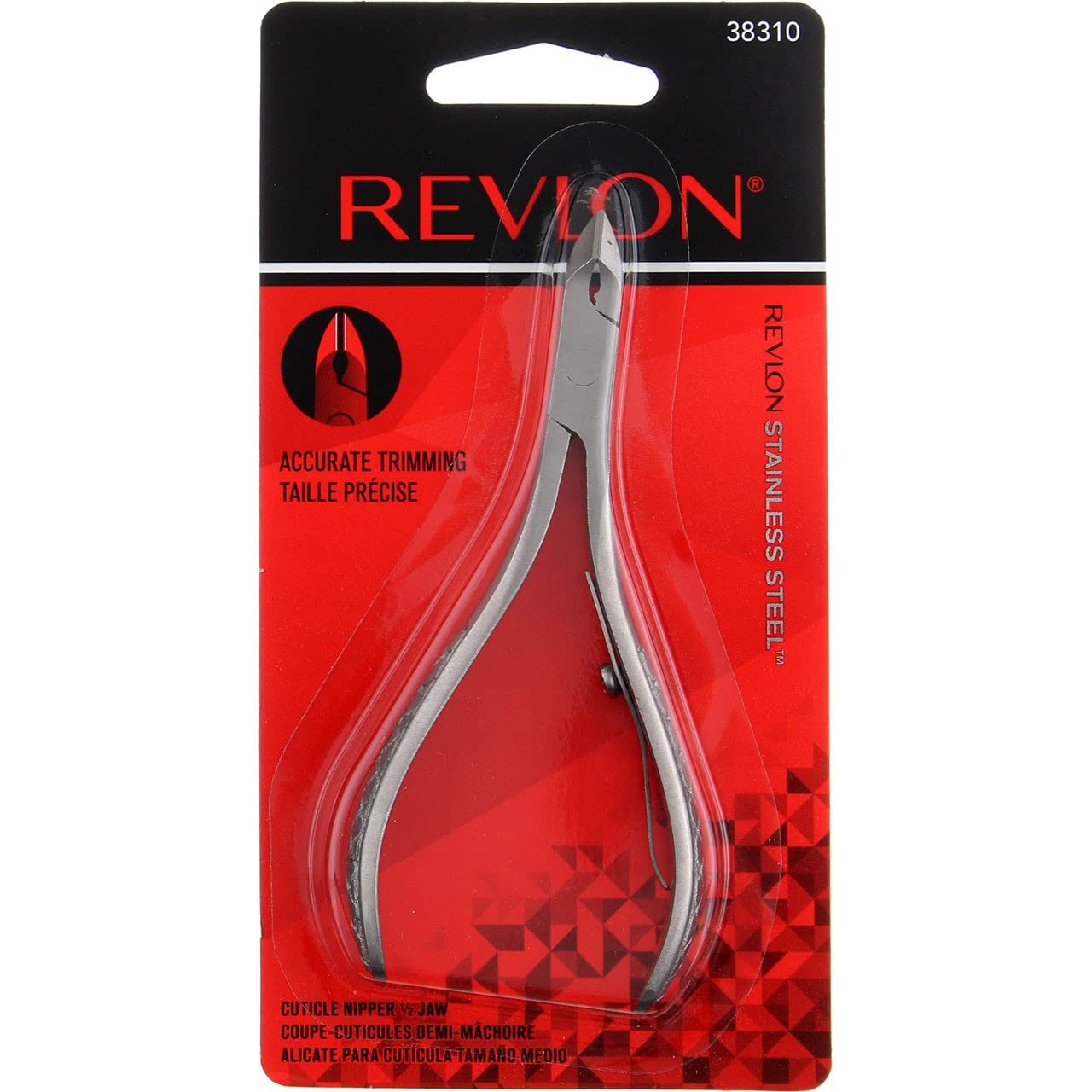 Foto 2 pulgar | Pinzas Para Cutículas Revlon Half-jaw, 1 Unidad (paquete De 2), Varios Colores - Venta Internacional.