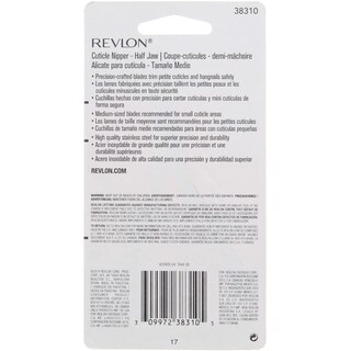Foto 3 | Pinzas Para Cutículas Revlon Half-jaw, 1 Unidad (paquete De 2), Varios Colores - Venta Internacional.