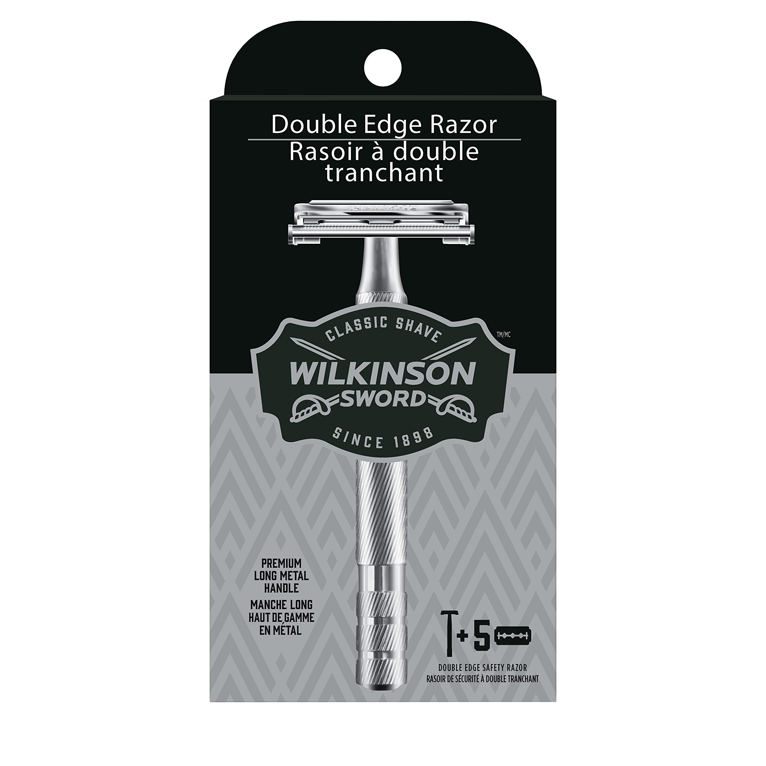 Foto 2 pulgar | Navaja De Afeitar Wilkinson Sword De Doble Filo Con 5 Hojas De Repuesto - Venta Internacional.
