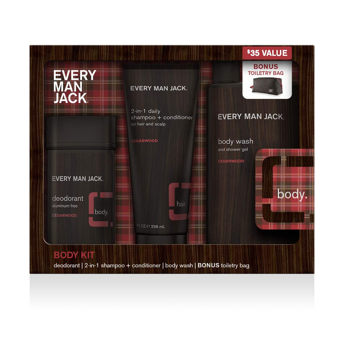Kit Corporal Every Man Jack Cedarwood Para Hombre - Venta Internacional.
