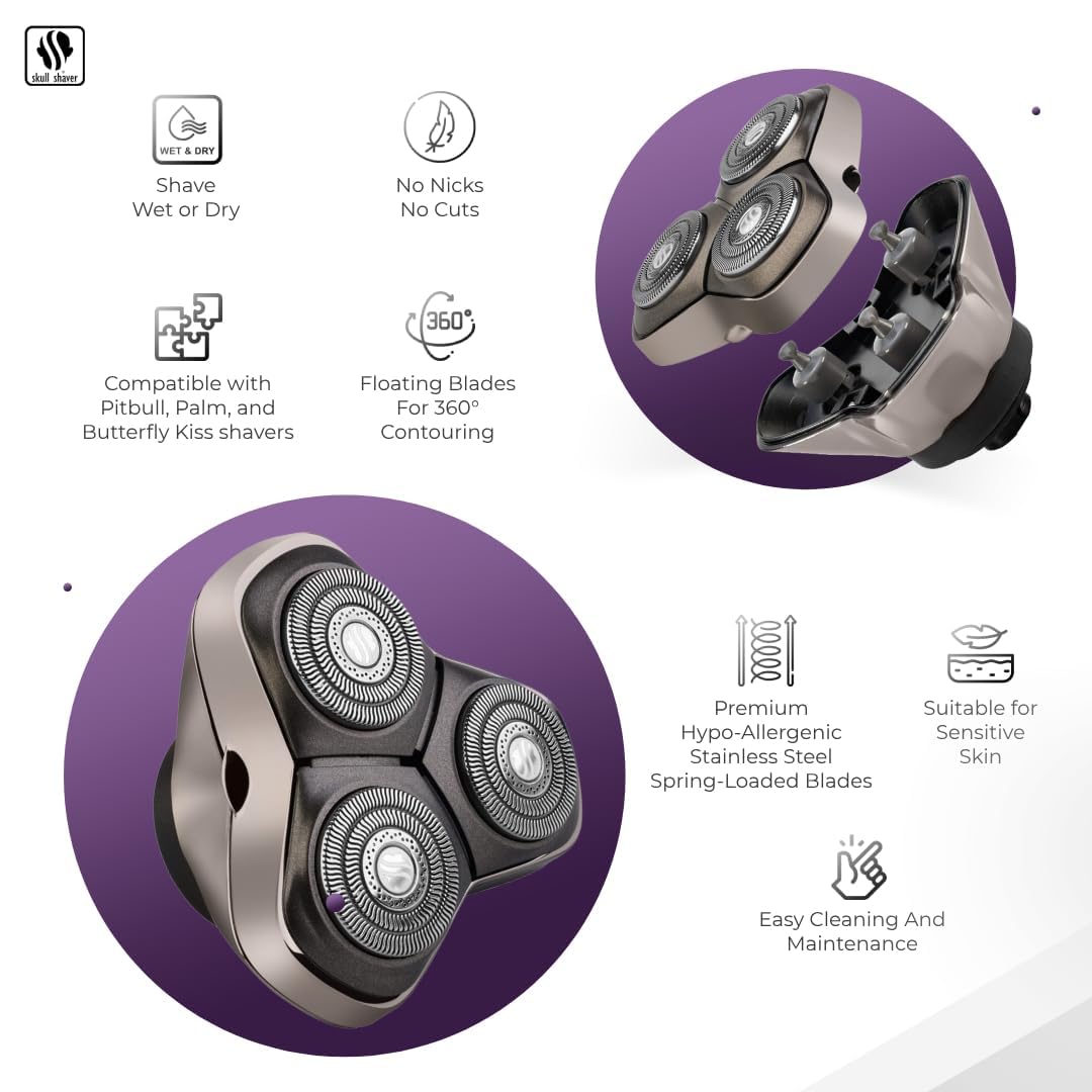 Foto 3 pulgar | Cuchilla De Repuesto Para La Afeitadora Eléctrica Skull Shaver Baron Pro 3 - Venta Internacional.
