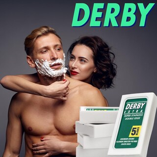 Foto 2 | Cuchillas De Afeitar Derby De Doble Filo Extra De Acero Inoxidable, 100 Unidades - Venta Internacional.