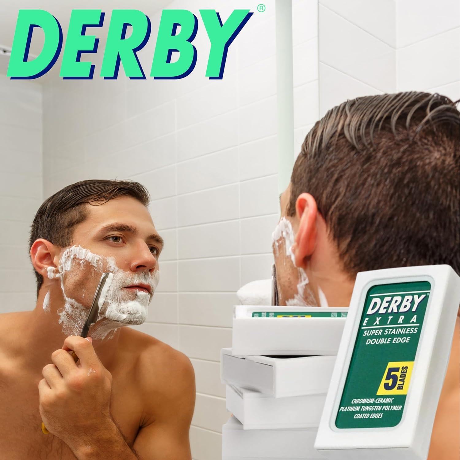 Foto 5 pulgar | Cuchillas De Afeitar Derby De Doble Filo Extra De Acero Inoxidable, 100 Unidades - Venta Internacional.