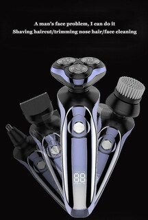 Foto 3 | Maquinilla De Afeitar Eléctrica Huoguo Lcd Recortadora De Barba Color Morado - Venta Internacional.